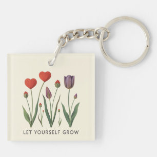 Låt Dig Växa Blommig Hjärt Tulpaner Konst