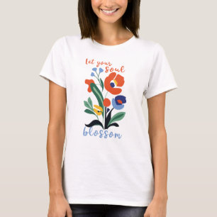 Låt din Blommar Blommigt T-shirt