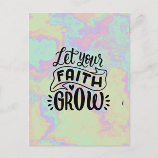 Låt din Faith Grow Vykort