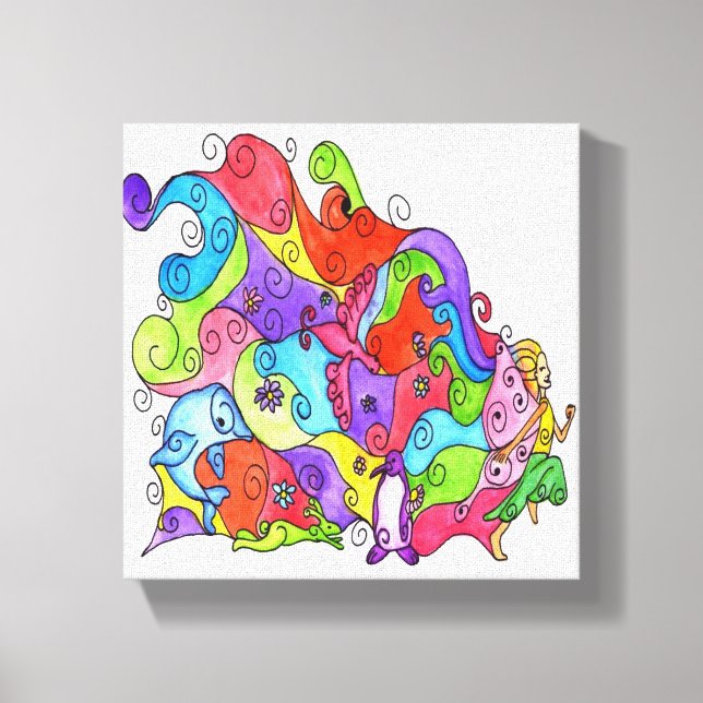 Låt din fantasi sjunka canvastryck (Framsida)