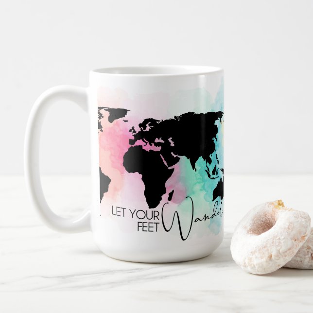 Låt din Feet Wander Kaffemugg (Med munk)