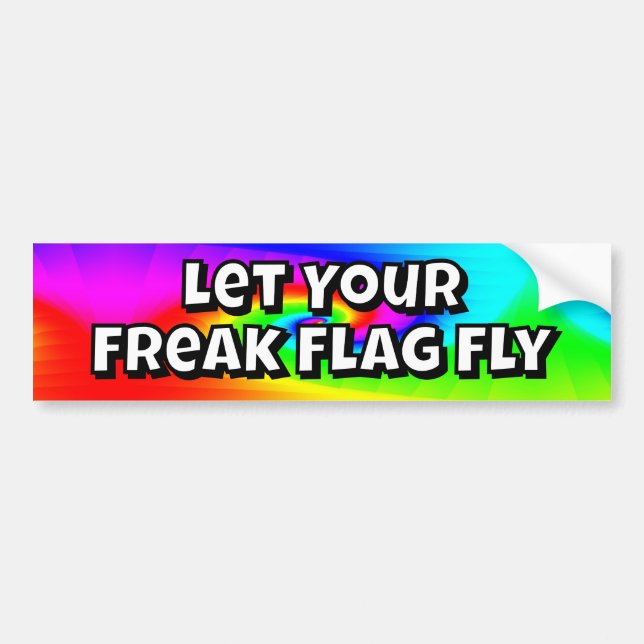 Låt din Freak flyga Flagga Bildekal (Framsidan)