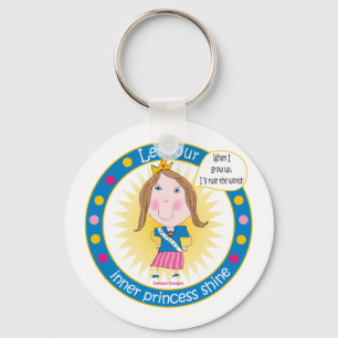 Låt din inre Princess Sken Keychain Nyckelring