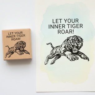 Låt din inre tiger ryta Inspirerande stämpel