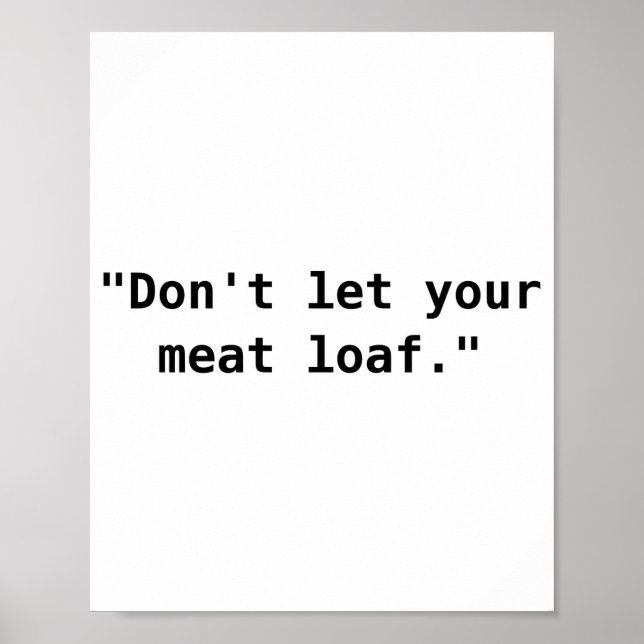 Låt din köttbulle inte  poster (Framsidan)