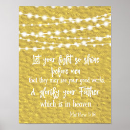 Låt din ljussken KJV Bible Verse Poster