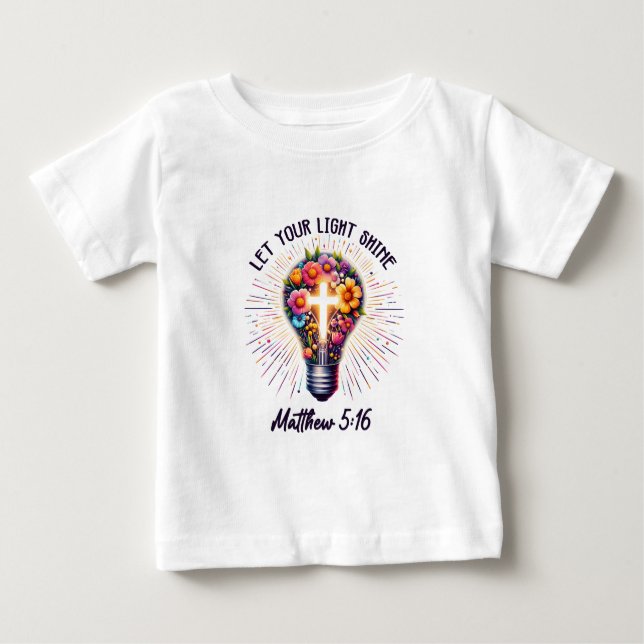 Låt din ljussken skina t shirt (Framsida)