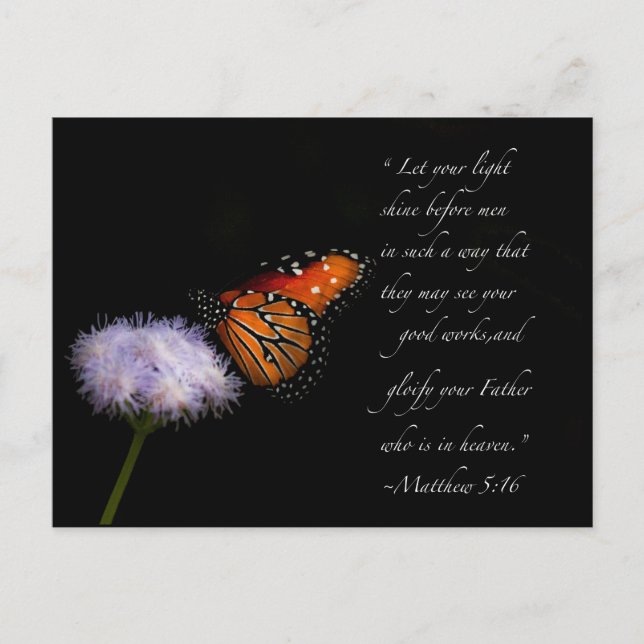 Låt din ljussken skina vykort (Framsida)