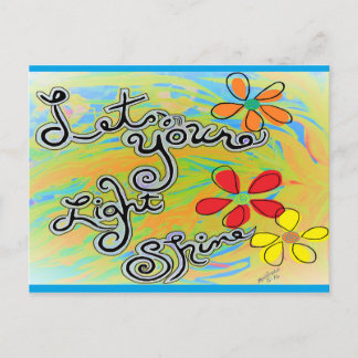 Låt din ljussken skina vykort