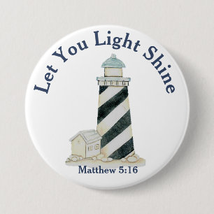 Låt din ljusskygg Matthew 5:16 Knapp