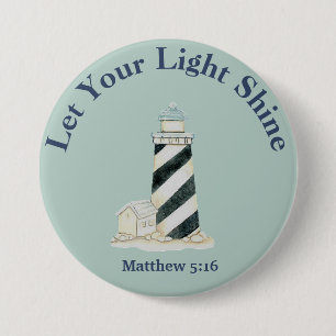 Låt din ljusskygg Matthew 5:16 Knapp