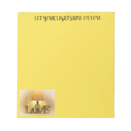 Låt din ljusskygg skina anteckningsblock