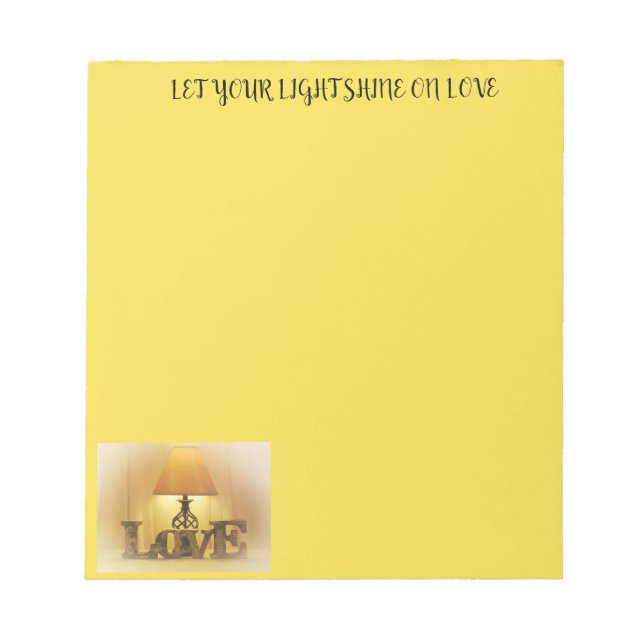 Låt din ljusskygg skina anteckningsblock (Framsida)