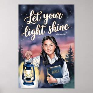 Låt din ljusskygga kristna Tonåring tjejmurkonst Poster
