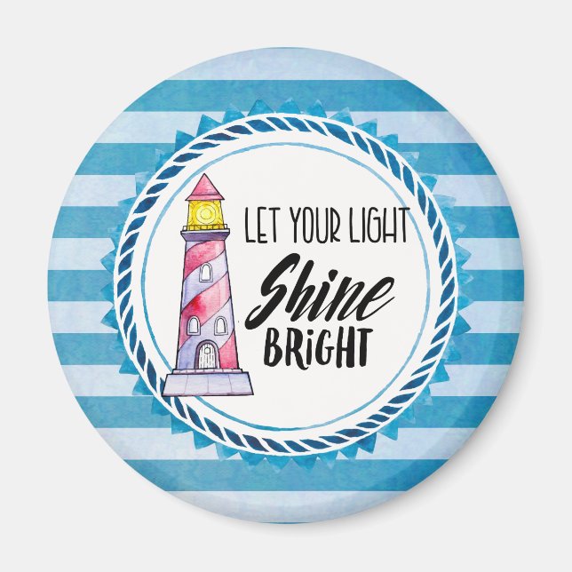 Låt din ljusskygga ljusfyr typografi magnet (Framsidan)