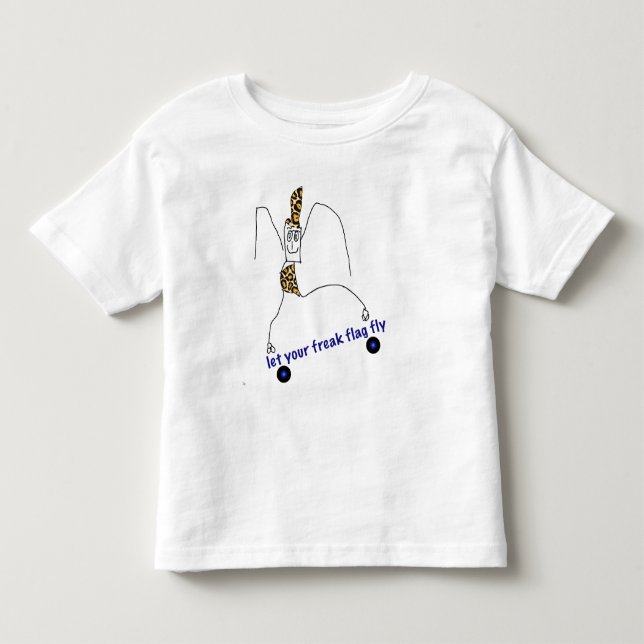 Låt din onormala flaggafluga! tee shirt (Framsida)