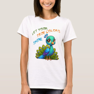 Låt din sanna Färg skina Peacock Art T Shirt
