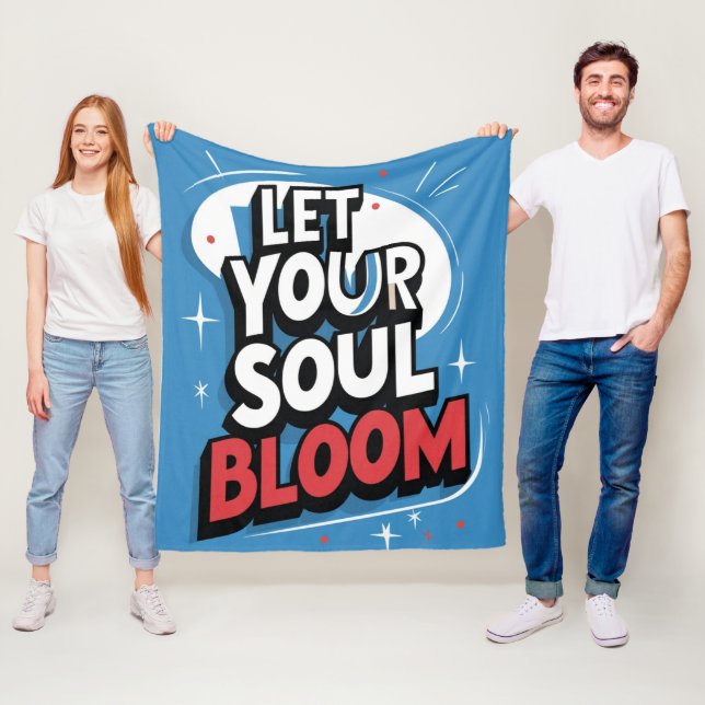 Låt din själsbloom - Mysigt inspiration Fleecefilt (På plats)