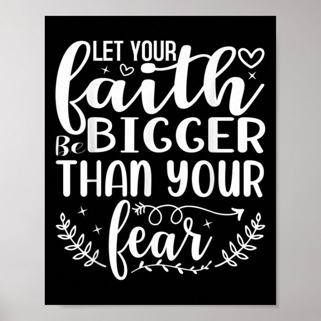 Låt din tro bli större än din fruktbara inspiratio poster (Framsidan)