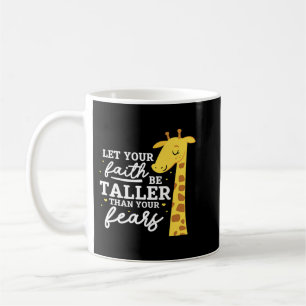 Låt din tro vara längre än din rädsla Giraffe Mo Kaffemugg