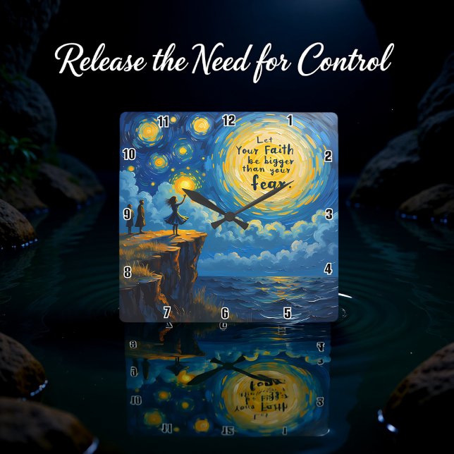 Låt din tro vara större än din rädsla fyrkantig klocka (Skapare uppladdad)