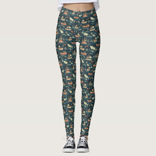 Låt Dina Bekymmer Försvinna Som Fotspår Leggings (Framsida)