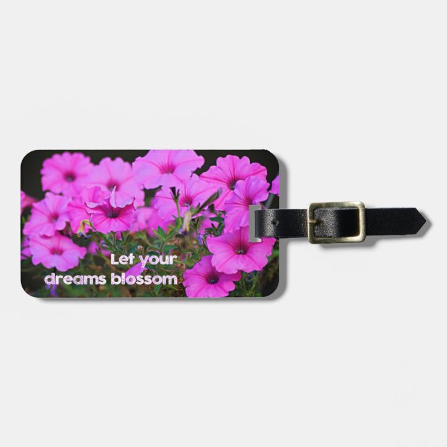 Låt dina drömmar blomstra bagagebricka (Horisontell Framsida)