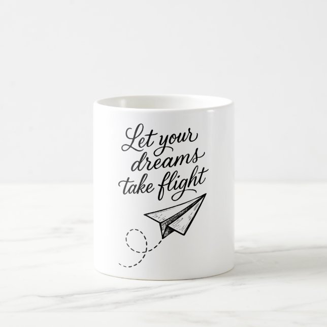 Låt dina drömmar flyga kaffemugg (Center)