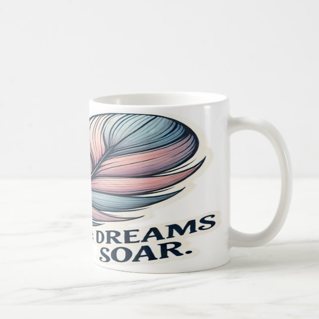 Låt dina drömmar soar - inspirerande kaffemugg (Höger)