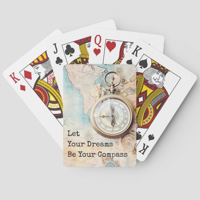 Låt dina drömmar vara din kompass casinokort (Baksidan)