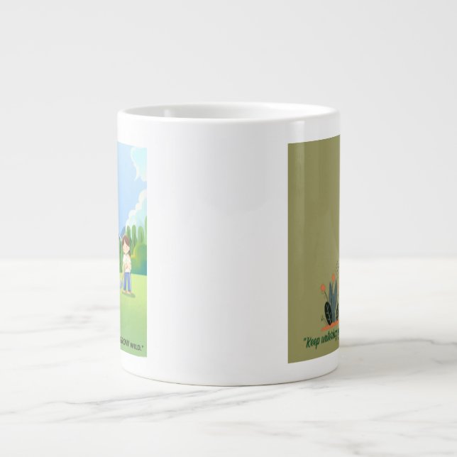 Låt dina drömmar växa Vild | Inspirational Mugg. Jumbo Mugg (Framsidan)