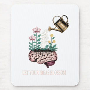 Låt Dina Idéer Blomma Vintage Brain Garden Musmatta
