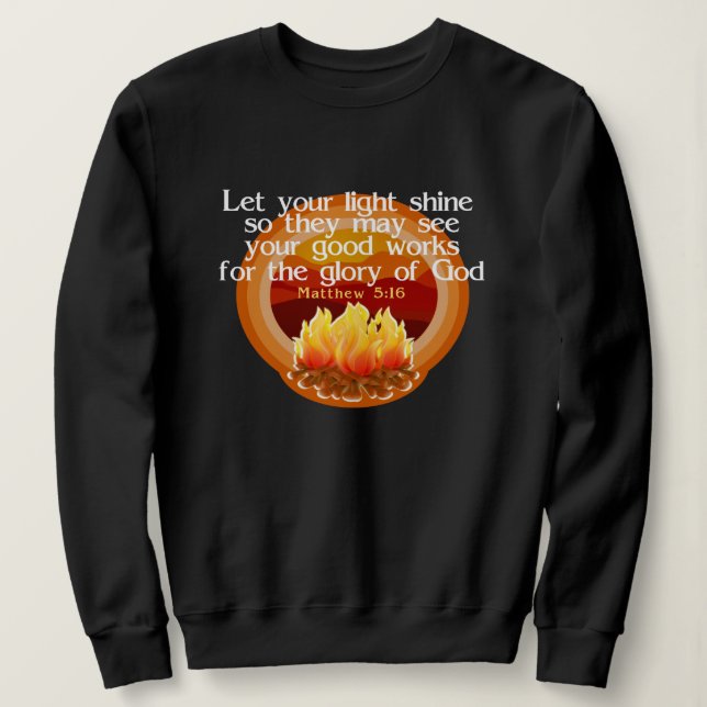 Låt dina ljusskygga Campfire Christian Shirts Tee (Design framsida)