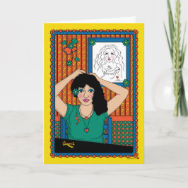 Låt ditt hair Down_B_Greeting Card Kort