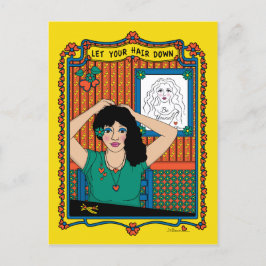 Låt ditt Hair Down_B_-vykort Vykort