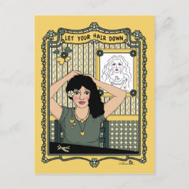 Låt ditt Hair Down_C_-vykort Vykort