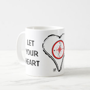 Låt ditt hjärta vara din kompass v1-6-1 kaffemugg