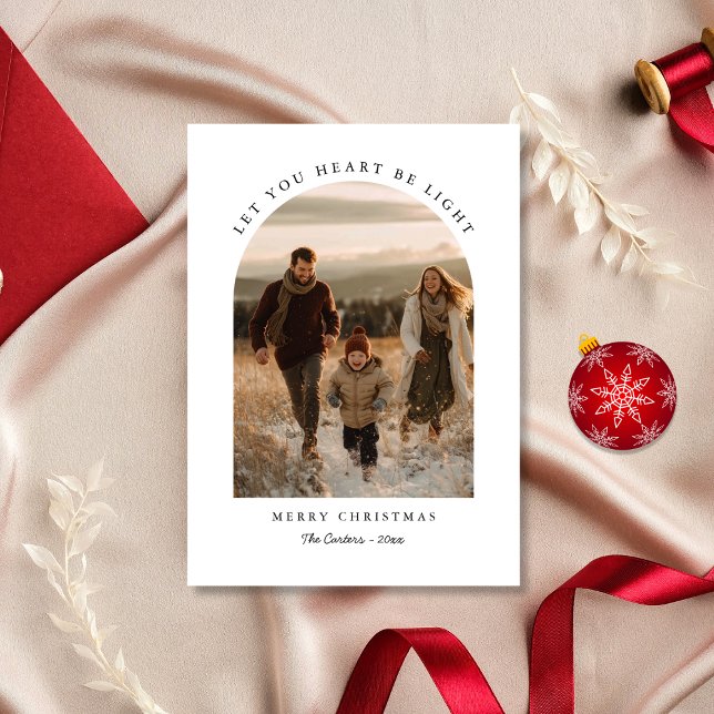 Låt ditt hjärta vara lätt julfoto julkort (Skapare uppladdad)