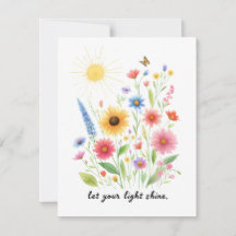 Låt ditt ljus lysa blommor och sol