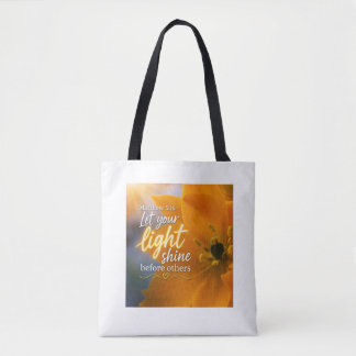 🌞Låt ditt ljus lysa! Inspirerande Skrift 🛍️ Tygkasse