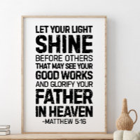 Låt ditt ljus skina före andra, Matthew 5:16