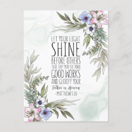 Låt ditt ljus skina före andra, Matthew 5:16 Vykort