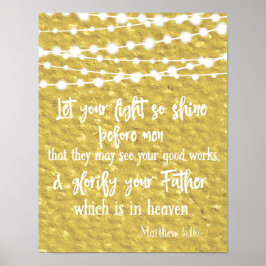 Låt ditt ljus skina före Manar Bible Verse Poster