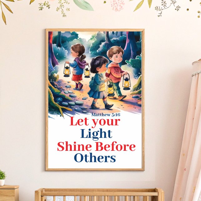 Låt ditt ljus skina Kristallisk barnkammare väggko Poster (Skapare uppladdad)