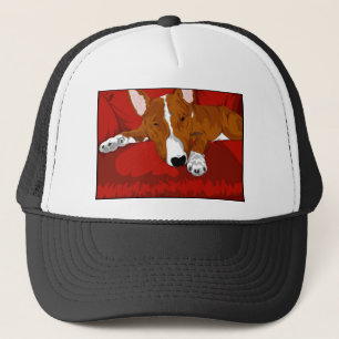 Lat engelsk illustration för tjurTerrierhund avel Keps
