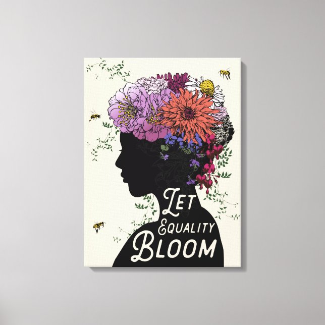 Låt Equality Bloom - Kanvastryck 18 x 24 tum (Framsida)