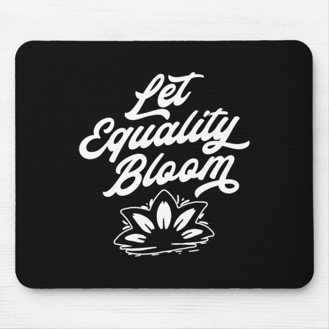 Låt Equality Bloom Retro Lotus Flower-Pridet Graph Musmatta (Framsidan)