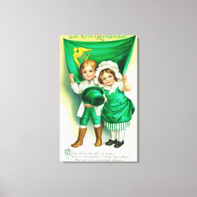 Låt Erin komma ihåg att hålla en Flagga Canvastryck (Framsida)
