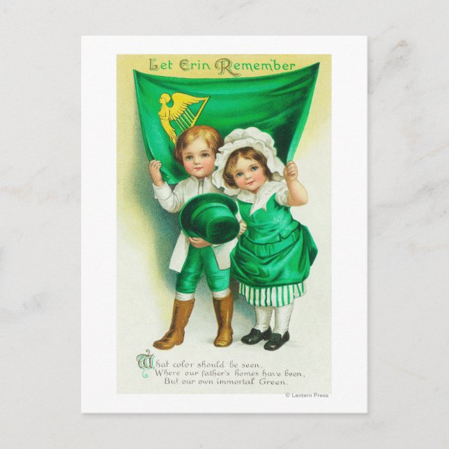 Låt Erin komma ihåg att hålla en Flagga Vykort (Framsida)