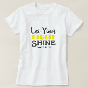 Låt Ert Ljus Lysa Bibelvers Gul Söt T Shirt